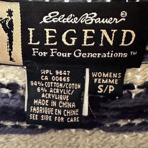 Eddie Bauer Legend Hand-Knit Fair Isle Nordic Cardigan Sweater - Picture 8 of 8